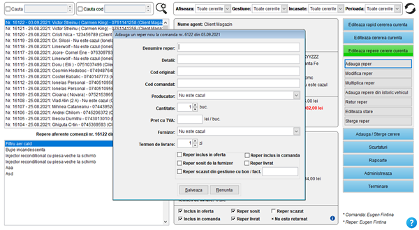 It's easy! Gestiune comenzi clienti magazin piese auto online și dezmembrări
