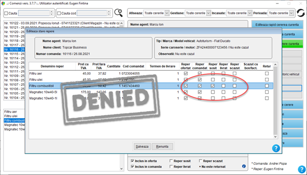 It's easy! Aplicatie / program pentru gestiunea clientilor, ofertelor si comenzilor unui magazin de piese auto online și dezmembrări