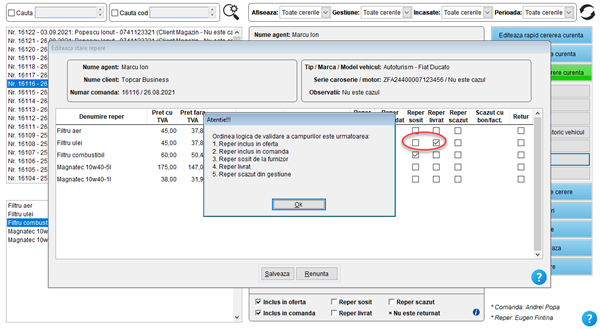 It's easy! Aplicatie / program pentru gestiunea clientilor, ofertelor si comenzilor unui magazin de piese auto fizic, online și dezmembrări