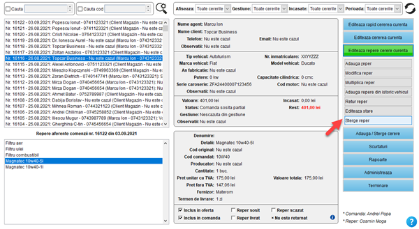 It's easy! Aplicatie / program pentru gestiunea clientilor, ofertelor si comenzilor unui magazin de piese auto fizic, online și dezmembrări