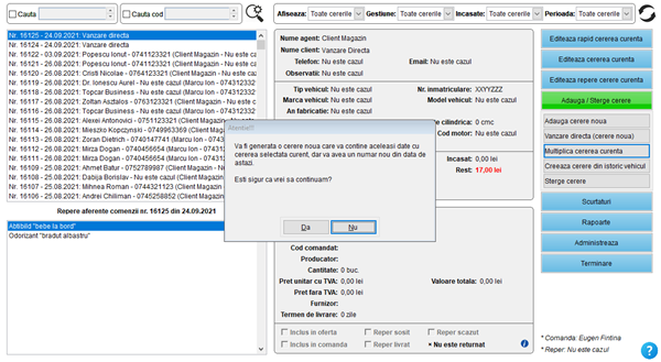 It's easy! Gestiune comenzi clienti magazin piese auto online și dezmembrări