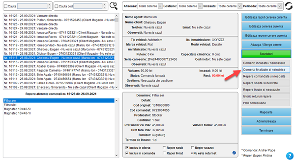 It's easy! Aplicatie / program pentru gestiunea clientilor, ofertelor si comenzilor unui magazin de piese auto fizic, online și dezmembrări