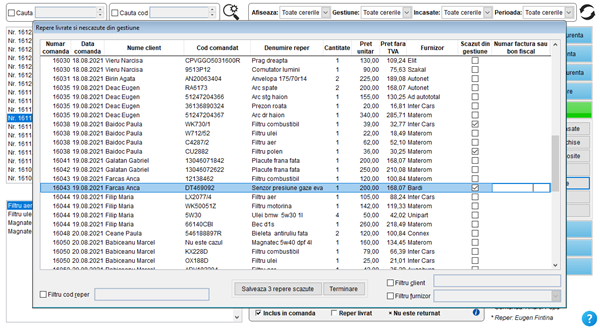 It's easy! Gestiune comenzi clienti magazin piese auto online și dezmembrări