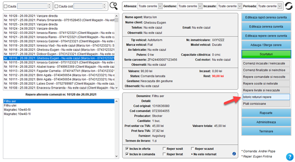 It's easy! Aplicatie / program pentru gestiunea clientilor, ofertelor si comenzilor unui magazin de piese auto fizic, online și dezmembrări