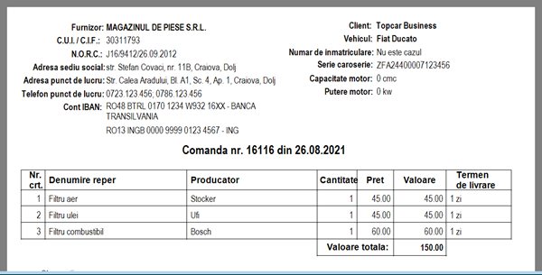 It's easy! Gestiune comenzi clienti magazin piese auto online și dezmembrări