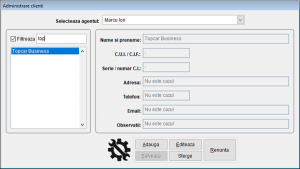 Administrare clienți magazin piese auto, online sau dezmembrări