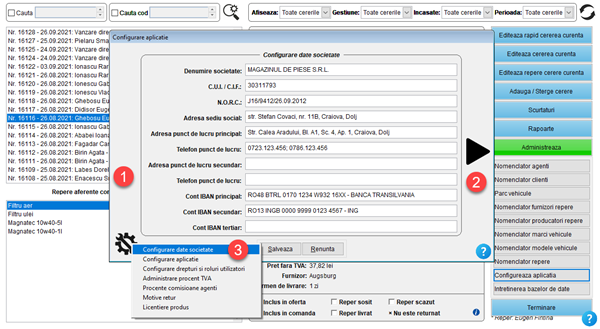 It's easy! Aplicatie / program pentru gestiunea clientilor, ofertelor si comenzilor unui magazin de piese auto online și dezmembrări
