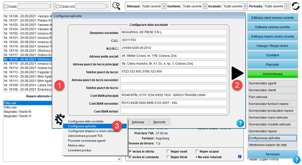 It's easy! Aplicatie / program pentru gestiunea clientilor, ofertelor si comenzilor unui magazin de piese auto online și dezmembrări