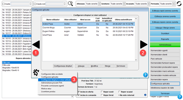 It's easy! Aplicatie / program pentru gestiunea clientilor, ofertelor si comenzilor unui magazin de piese auto online și dezmembrări