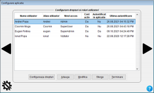 Utilizatori, drepturi și roluri soft vânzare piese auto, online sau dezmembrări